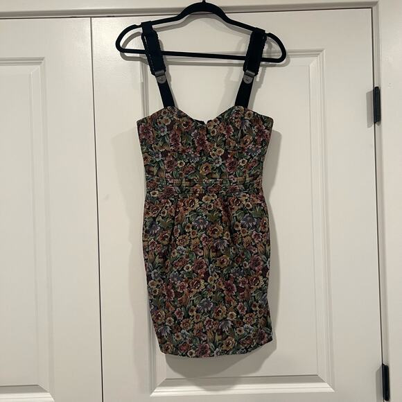 BCBG Generation Women's Mini Dress Multicolor Floral Zipper Size 4‎ - Picture 1 of 11